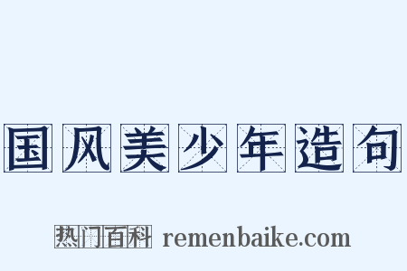 国风美少年造句是什么意思的图片